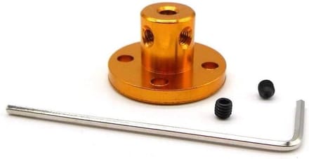 Aluminium Flens - Assteun Houder - Machinebouw Ondersteuning - Stijve Bevestiging - 3 mm - Goud
