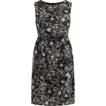 usha Midi-jurk met retroprint Dames Zwart Veelkleurig