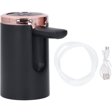 Waterfles Dispenser Opvouwbaar Automatisch Draagbaar Elektrische Drinkwaterpomp voor Huis Camping Black Plating gray