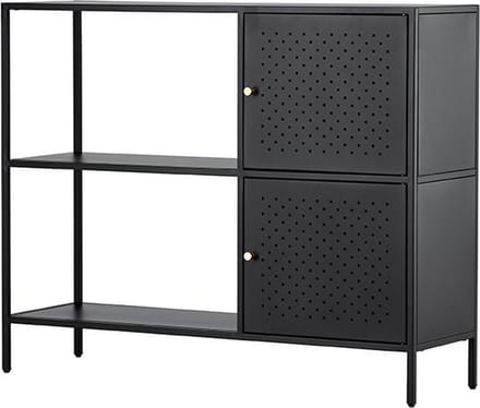 Salta dressoir 2 deuren, 2 planken zwart.
