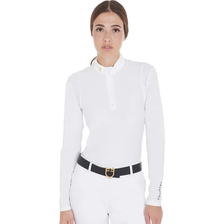 Wedstrijdrij polo met lange mouwen voor dames Equestro