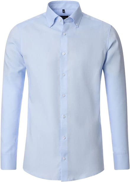 VENTI modern fit overhemd - Oxford - blauw