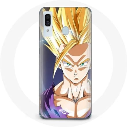 Coque pour Samsung Galaxy A20 Dragon Ball Manga Sangoku Visage énervé