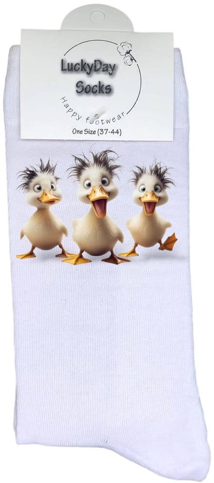 Luckyday Socks - Unisex sokken - eendjes - cadeau sokken - Maat 37-44