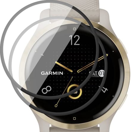 Screenprotector geschikt voor Garmin Venu 2S - Flexibele Full Screen Protector - 2 Stuks
