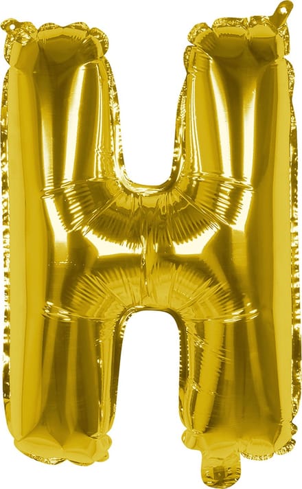 Boland - Folieballon 'H' goud H - Goud - Letterballon