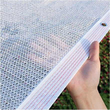 Schaduwdoek - Zonnedoek Gaas - Terras Overkappen - 55% Zonwering - 3 x 3 m - Wit