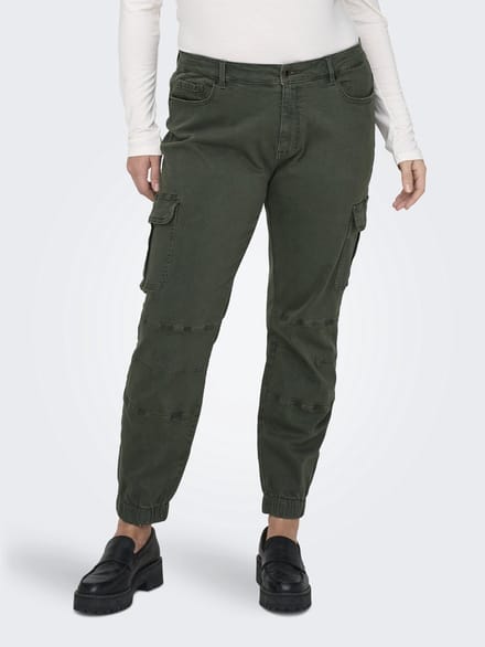 ONLY CARMAKOMA - CARMISSOURI REG ANK CARGO PANTS PNT NOOS - Dames - Broeken
