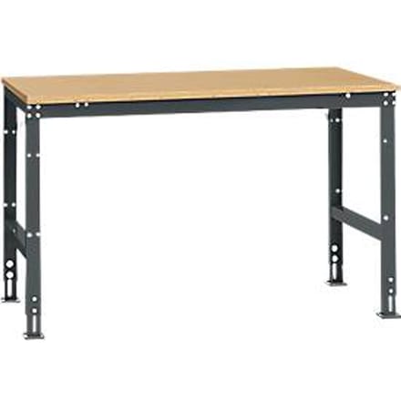 Manuflex werktafel UNIVERSAL Standaard, 1500 x 1000 mm, multiplex natuur, antraciet