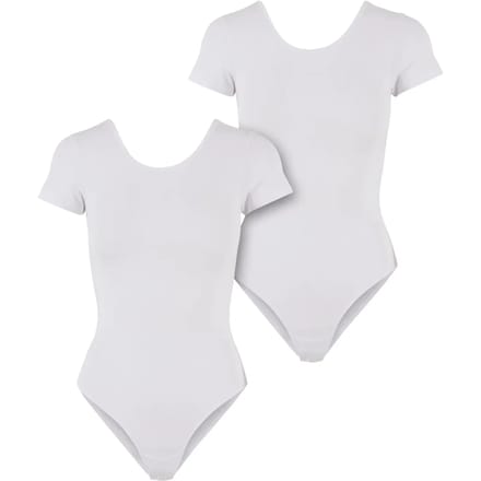 Urban Classics - Organic Stretch Jersey 2Pack Bodysuit - M - Wit/Wit