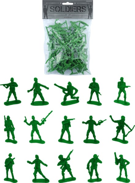 100x Speelgoed soldaatjes/soldaten figuren 3,5 - 7 cm - Speelfiguren en sets