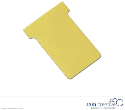 Sam Creative T-kaart Type 2 - Geel - 100 stuks - Planbord - Kaartplanner