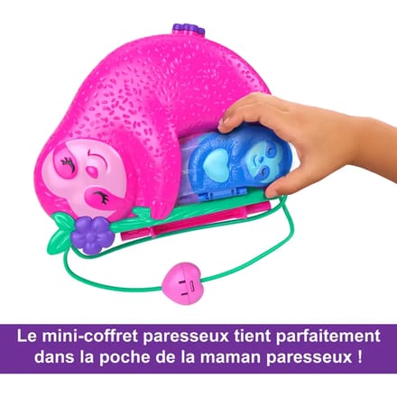 Polly Pocket 35 - Luiaardfamile 2-in-1 compacte speelset