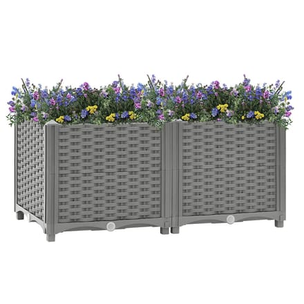 vidaXL - Plantenbak - verhoogd - 80x40x38 - cm - polypropeen