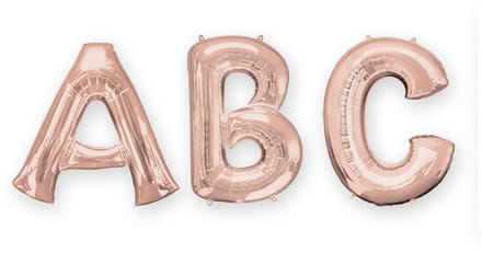 AMSCAN - Rosé gouden aluminium letter ballon - Roze