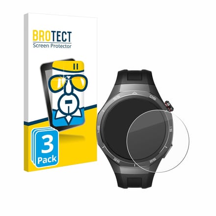BROTECT - Glas Screenprotector voor Huawei Watch GT 5 Pro (46 mm) - Gehard Beschermglas 9H 3 Stuks