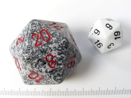 Dobbelsteen D20 Granite Speckled 34mm - Accessoires