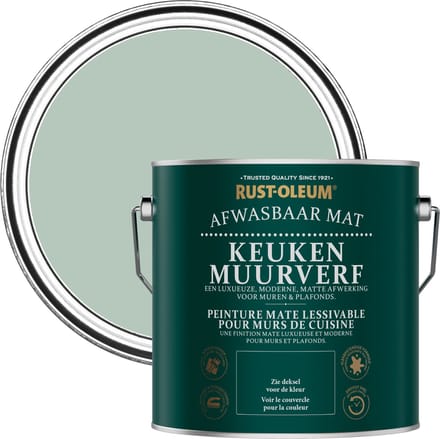 Rust-Oleum Groen Keuken muurverf - Watergroen 2,5L