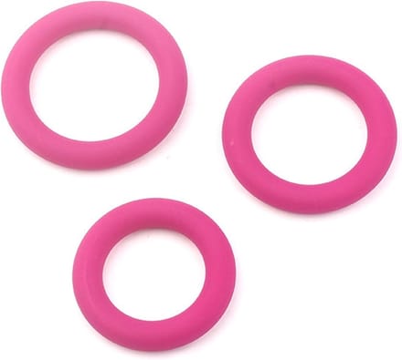 Siliconen cockring set roze 30 - 40 mm