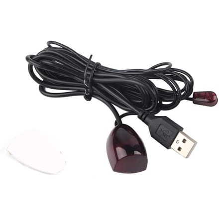 IR-ontvanger USB Set Top Box Infrarood Afstandsbediening Verlengkabel USB-repeater voor Thuis Hotel black