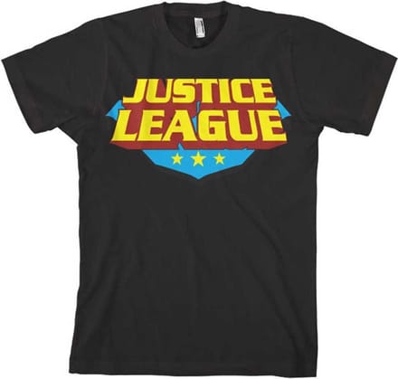 DC Comics Justice League Heren Tshirt -S- Classic Logo Zwart