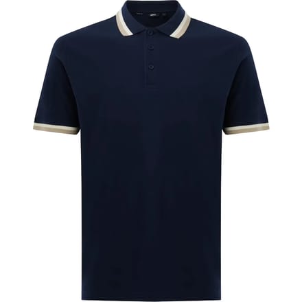 Piqué polo met contrasterende bies Mexx Toubkal