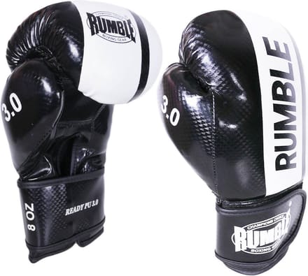 Bokshandschoen Rumble Junior 3.0 PU Zwart/Wit 2 Oz