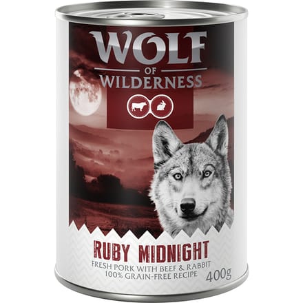 6x400g "Red Meat" Ruby Midnight Wolf of Wilderness Hondenvoer