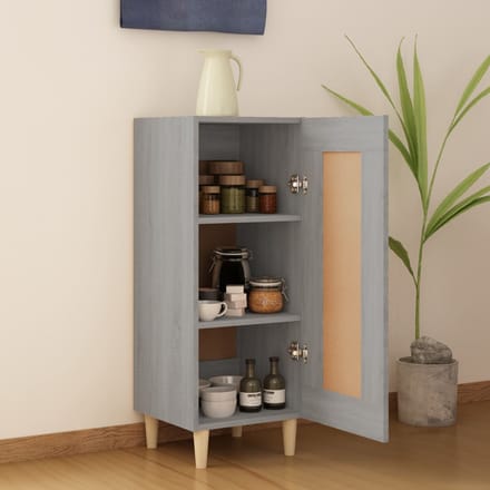 vidaXL - Dressoir - 34,5x34x90 - cm - bewerkt - hout - grijs - sonoma - eikenkleurig