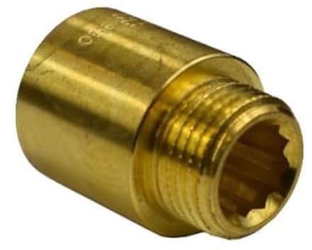 Draadfitting Messing Kraanverlenging 3/4" AG x 3/4" IG 30 mm