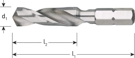 Rotec HSS-G boorbit, 1/4'', Ø2,0 x 12 / 34