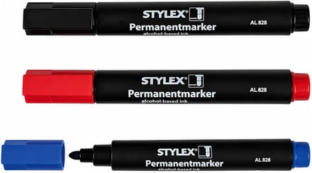 Stylex Permanent markers - 3 stuks - Dikke stiften - watervast