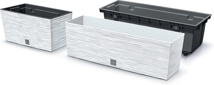 Prosperplast Bloembak Balkonbak Furu Case 40x18x19cm - WIT