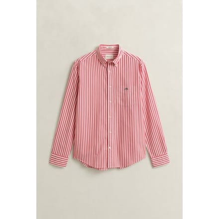 Gant overhemd rood gestreept button down