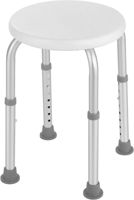 Douchekruk - Badstoel - Veilig Douchen - Verstelbare Hoogte - 36-54 cm - Wit