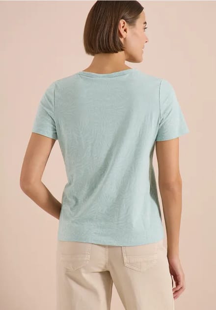 Shirt met korte mouwen in burnout-look