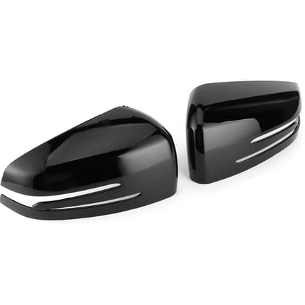 2 stuks Zijachteruitkijkspiegelkap Decoratieve Sierlijst Dop Geschikt voor Mercedes Benz A B C E CLS CLA GLA Glossy Black black