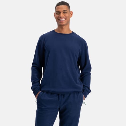 Bamboo Basics Heren Sweater Mike - Maat M - Navy Trui - Zachte Bamboe Sweater Heren - Loungetrui