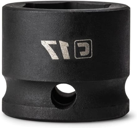 Capri Tools 17 mm Stubby Impact Socket, 3/8" aandrijving, 6 punten, metrisch