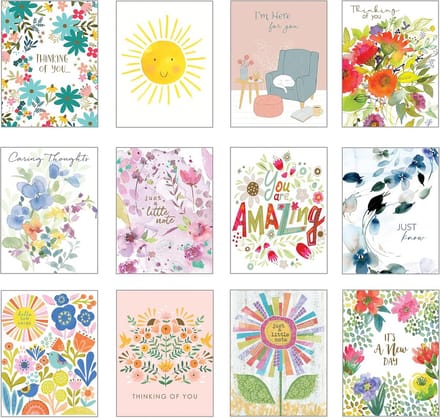 Set van 12 Diverse 'Thinking of You' Kaarten
