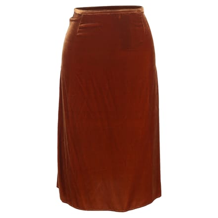 Joseph rok met hoge taille in bruin fluweel
