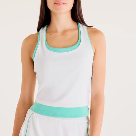 New Balance Tournament Novelty Tanktop Dames-wit, groen