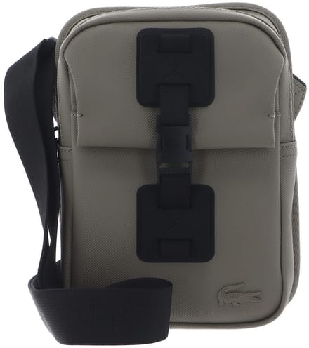 LACOSTE Schoudertas Tabletzak Naos Vertical Crossover Bag Eco Kelp Kaki