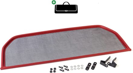 Windscherm Fiat Barchetta | 1995-2005 | incl. luxe opbergtas | Rood