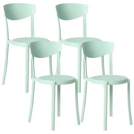 VIESTE - Tuinstoel set van 4 - Mintgroen - Synthetisch materiaal