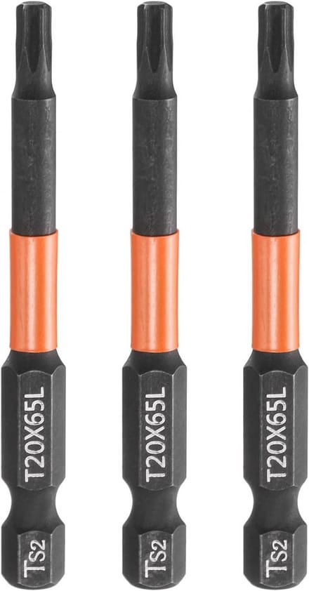 Torx Bitset - Schroefbit Set - Schroeven Draaien - S2 Staal Fosfaatcoating - 65 mm - Zwart