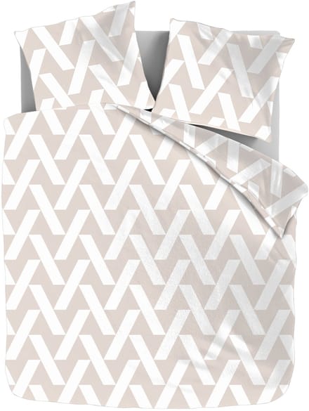 Dekbed-Discounter - Fresh and Co Dekbedovertrek 200 x 200/220 cm - Dubbele instopstrook - Wasbaar op 40 graden - Inclusief 2 kussenslopen - Stacking Triangles