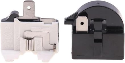 Startrelais Koelkast - Condensor Motor - Reparatie Apparaten - Dubbele Beveiliging - 2 Stuks - Zwart