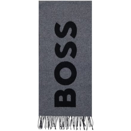 BOSS sjaal Rikard Knitted Scarf 35X180 Medium Grey grijs