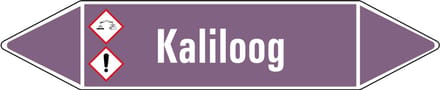 Kaliloog leidingmarkering op vel - basen 75 x 17 mm - 8 per vel